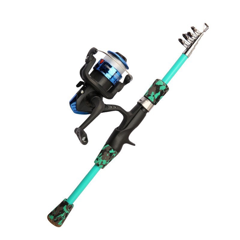Fishing Rod Casting Rod Fiberglass Pole 1.3M/1.5M/1.8M Telescopic Portable