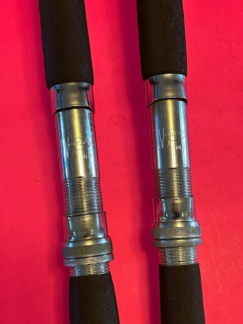 VINTAGE CUSTOM BUILT 7 FOOT IGFA 20 OR 30 POUND CLASS FISHING RODS MATCHING PAIR