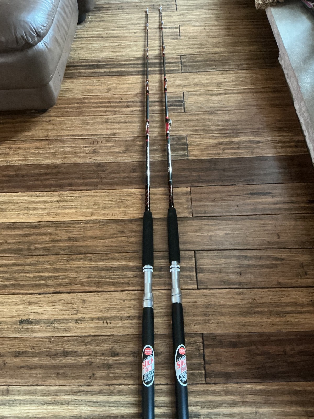 PENN SENATOR 4/0 RODS 3145ARS 6’6″ 30-50lb full aftco rollers matching set NOS