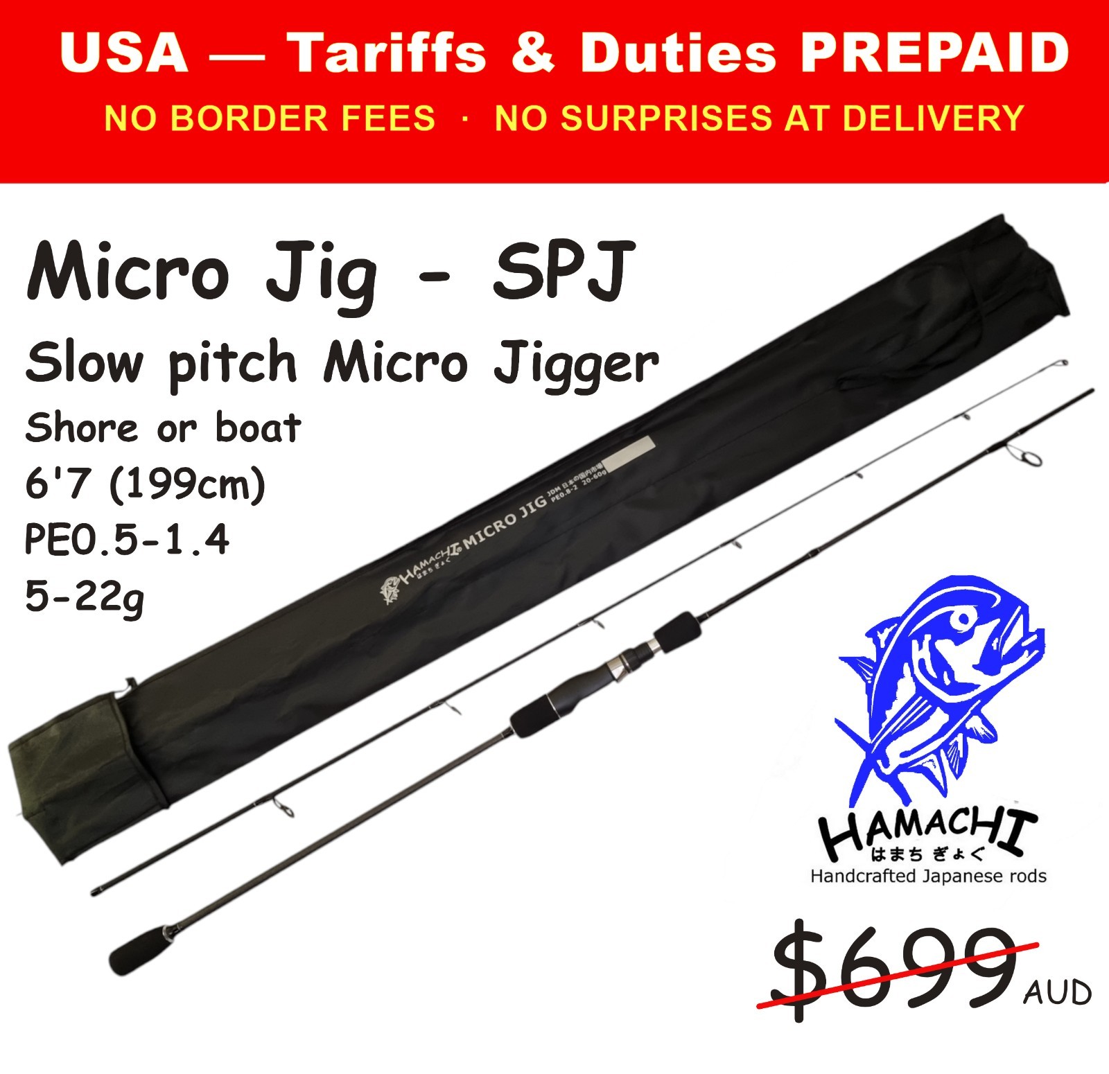 Hamachi Micro jigger Slow Pitch Jig PE0.5 – 1.4 Japanese fishing rod spin 20lb