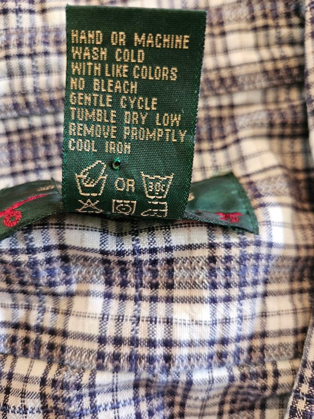 Women’s Orvis VTG 90s Y2K Plaid Button Down Shirt L White Blue