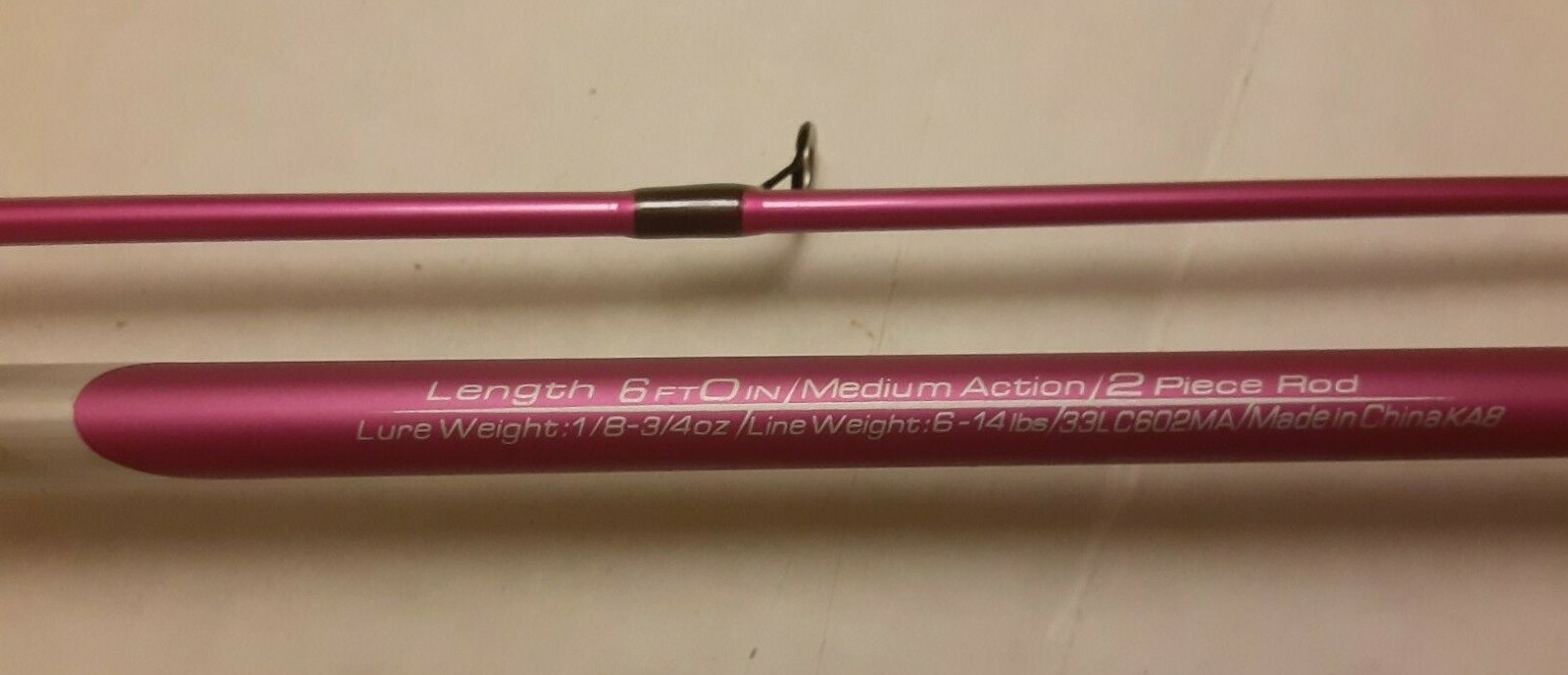 LOT 3 casting ZEBCO AUTHENTIC SERIES MEDIUM 6″ foot 2-PIECE RODS Lady pink