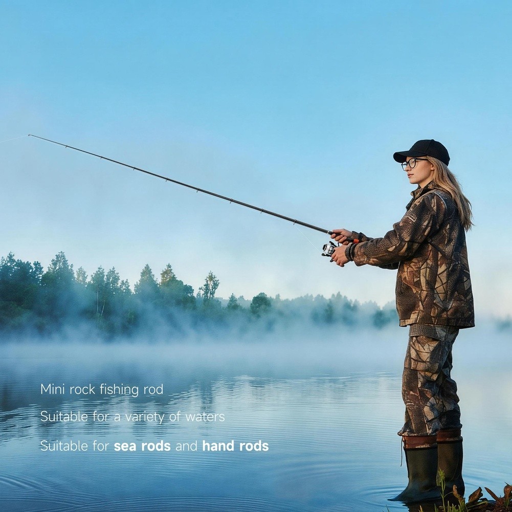 For MINI Fiberglass Sea Rod 30.5cm to 180cm Portable Rock Fishing Tool