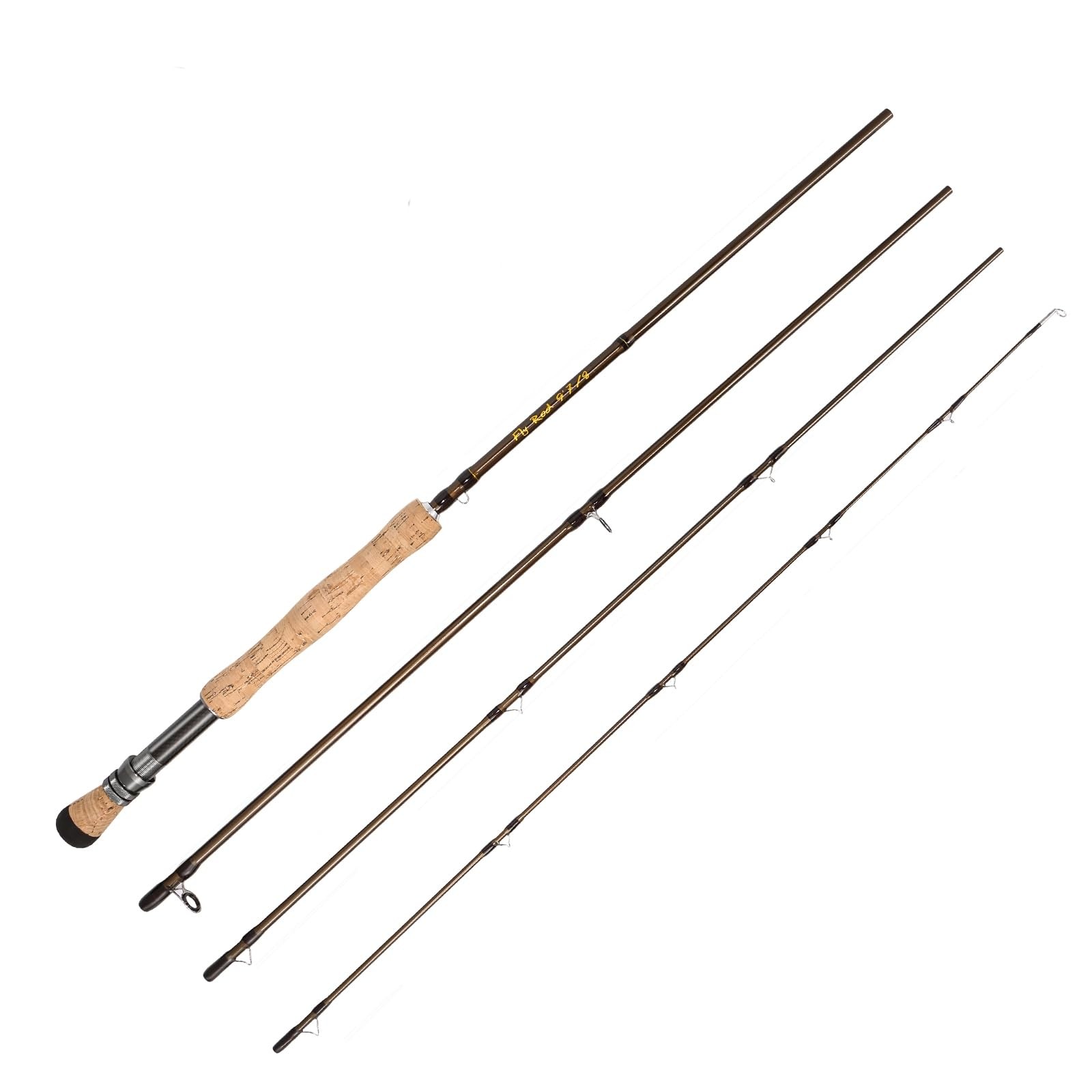 Fly Fishing Rod, Carbon Fiber, 9ft to 10ft, 5/6wt 7-8wt, Dark Brown