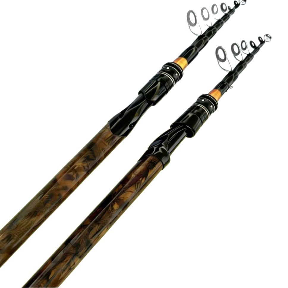 1.5M-2.7M Spinning Fishing Rod Carbon Fiber Telescopic Pole Fresh Saltwater Rod