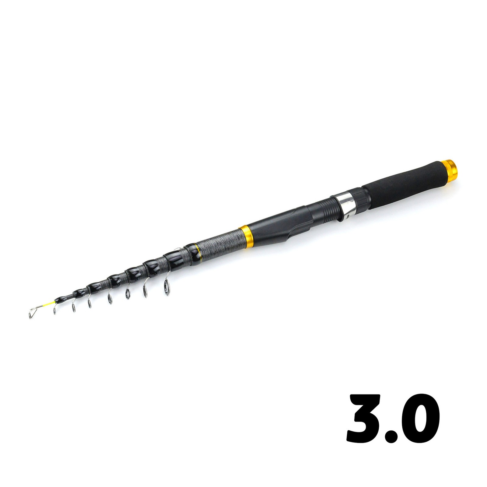 Heavy Duty Telescopic Fishing Rod Pole Sea Saltwater Freshwater 1.8m-3.6m