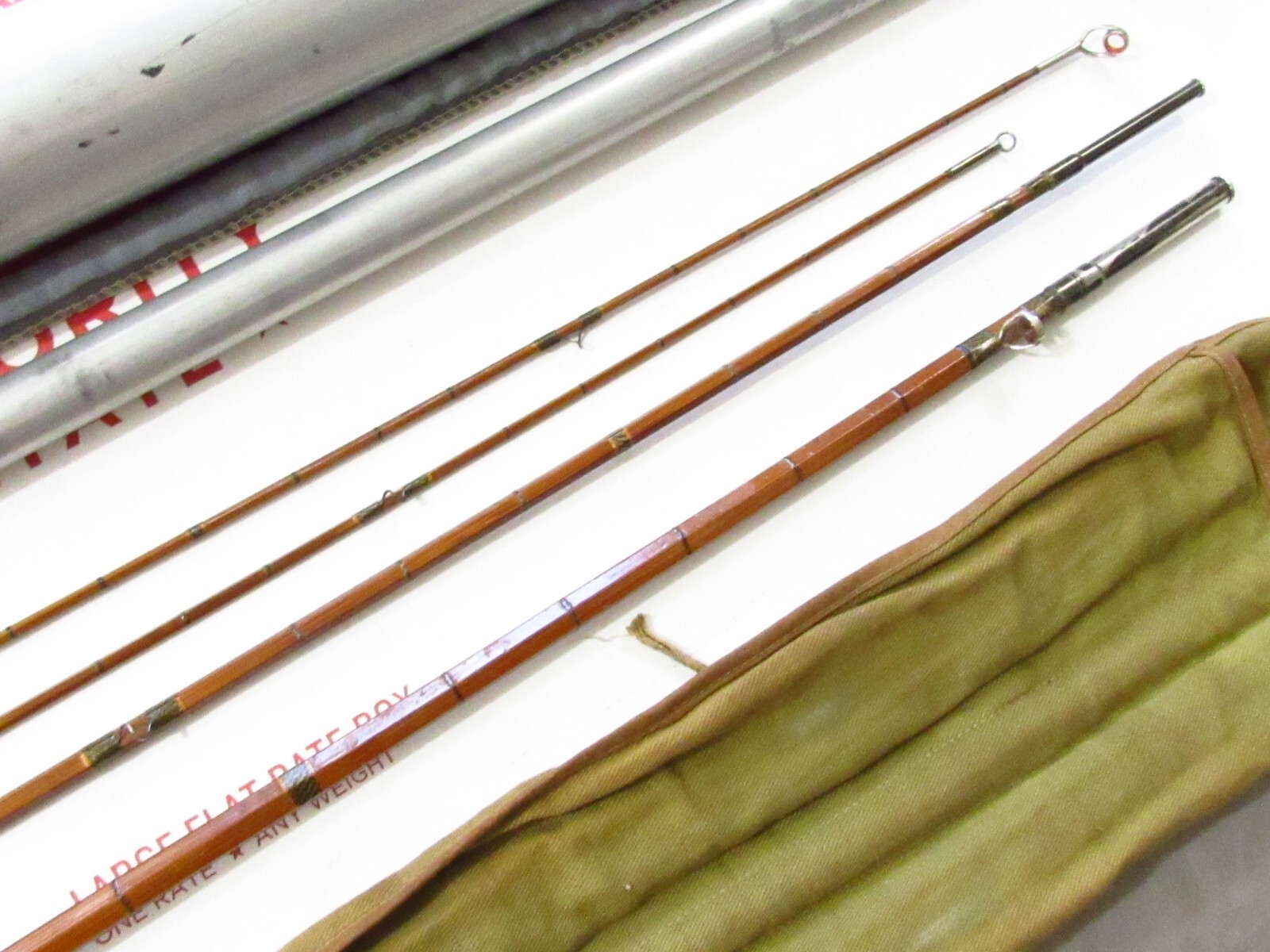 1930S USA ABBEY & IMBRIE CHUBB MONTAGUE 8′ 1/2 FT BAMBOO FLY ROD FOR RESTORE