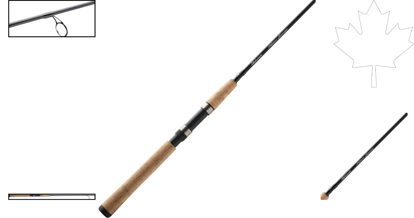 6’6″ Micro Spinning Fishing Rod – Fast Action, Graphite, Comfortable Cork Handle