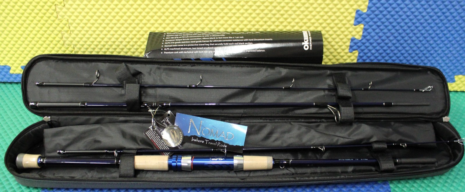 Okuma Nomad Inshore Travel Rod Spinning 3Pc Two Tips 7′ 0″ NTi-S-703ML/M