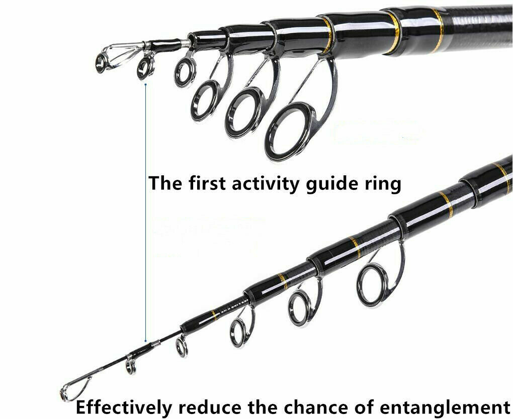 Carbon Telescopic Rock Fishing Rod 1.8m 2.1m 2.4m 2.7m Carbon Fiber Spinning Rod
