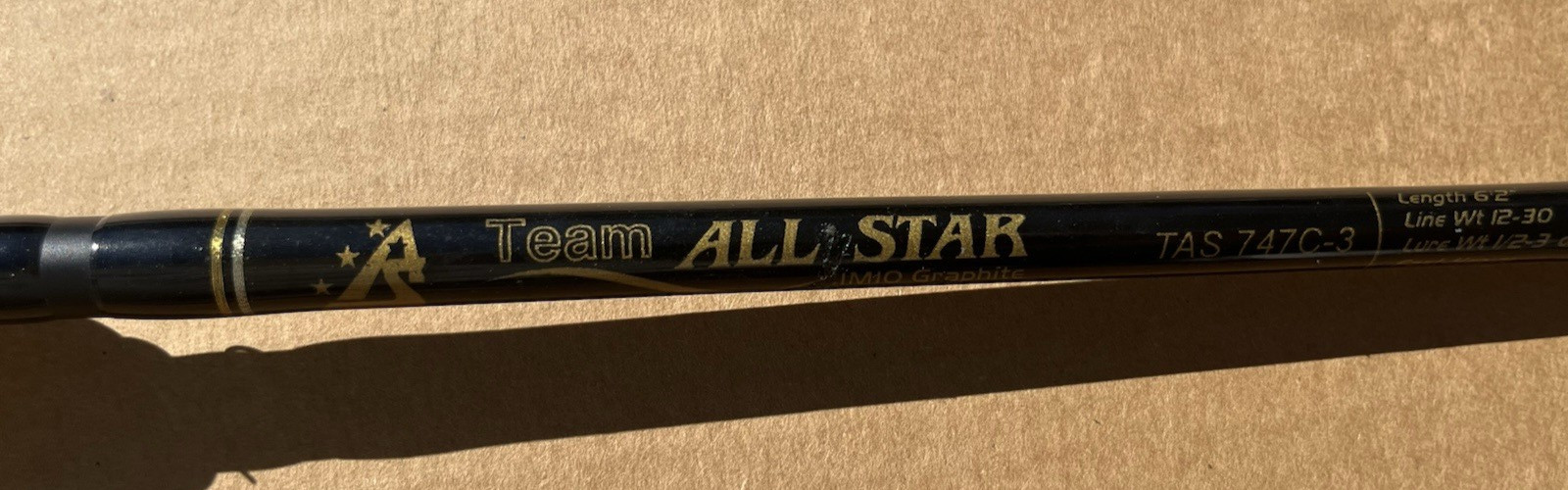 Vintage All Star IM 10 TAS 747C-3 12-30 Ln. wt. 1/2-3 oz. 6′ 2″ Fast Hvy. 3pc.