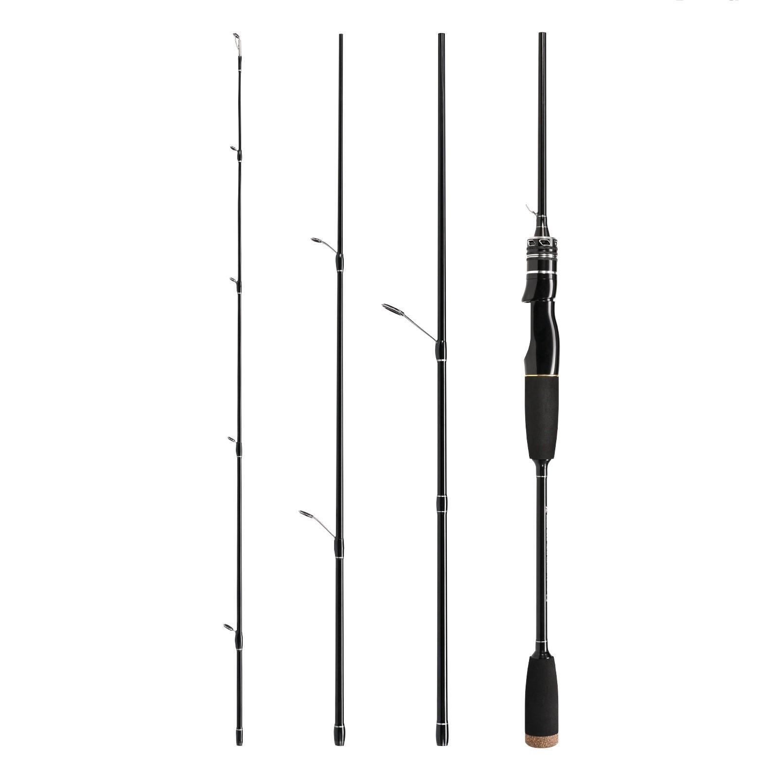 Portable Fishing Rod Carbon Fiber Ultra Light Spinning Casting Lure Fast Rods