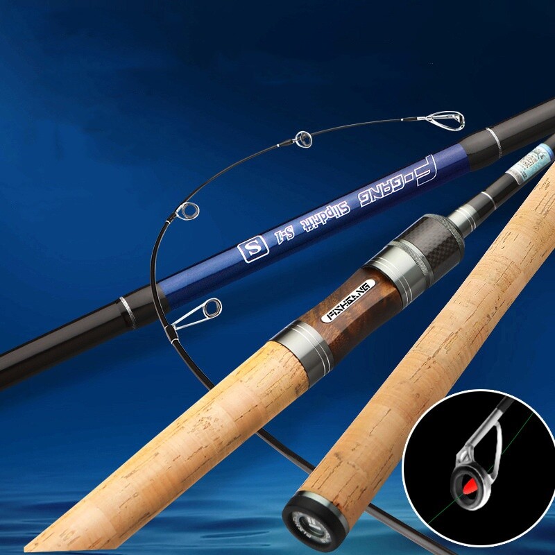 Carbon Fiber Lure Fishing Rod Spinning Casting Rod 1.8m Fishing Pole 2 Sections