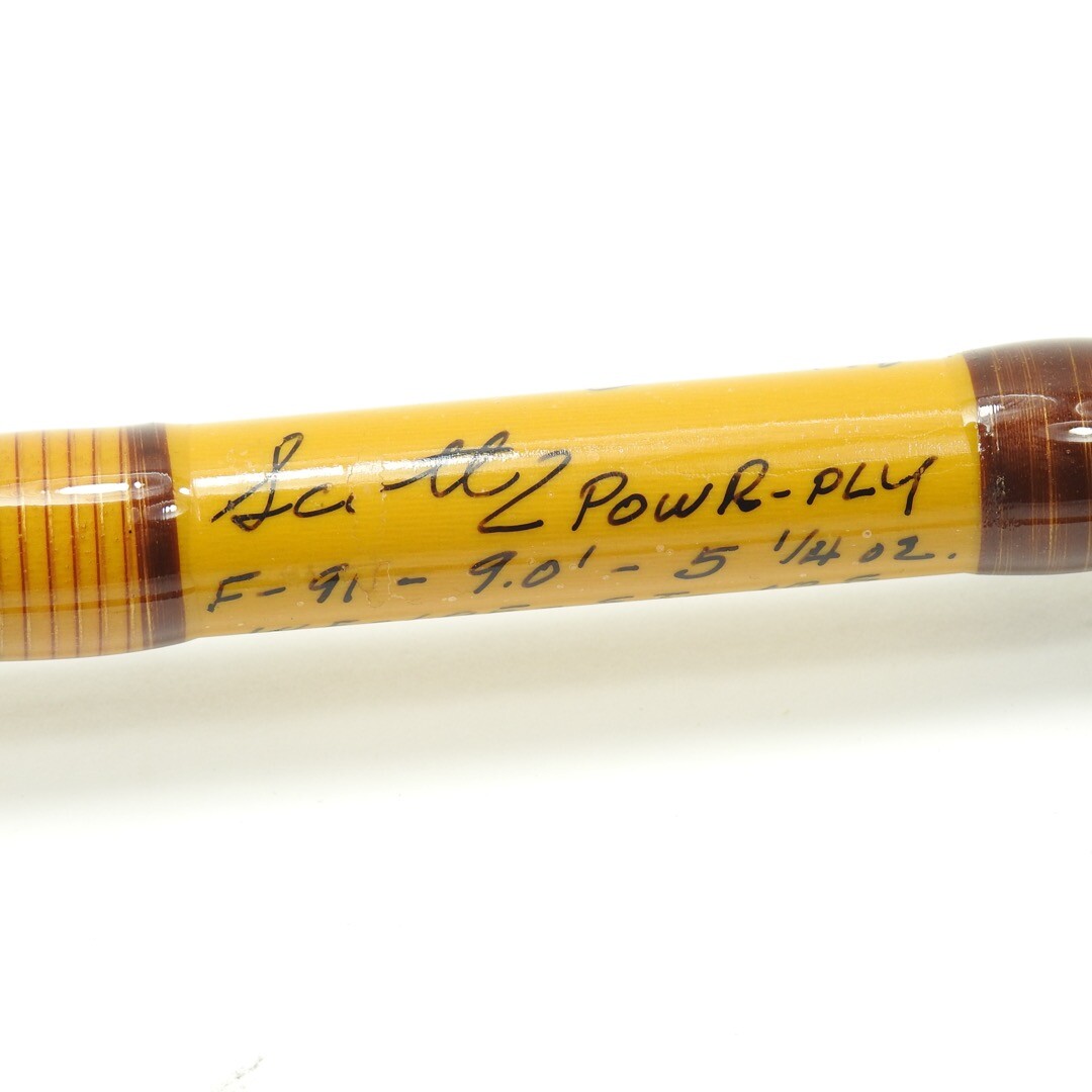Early Scott Fiberglass PowR-Ply Fly Fishing Rod. 9′ 10wt.