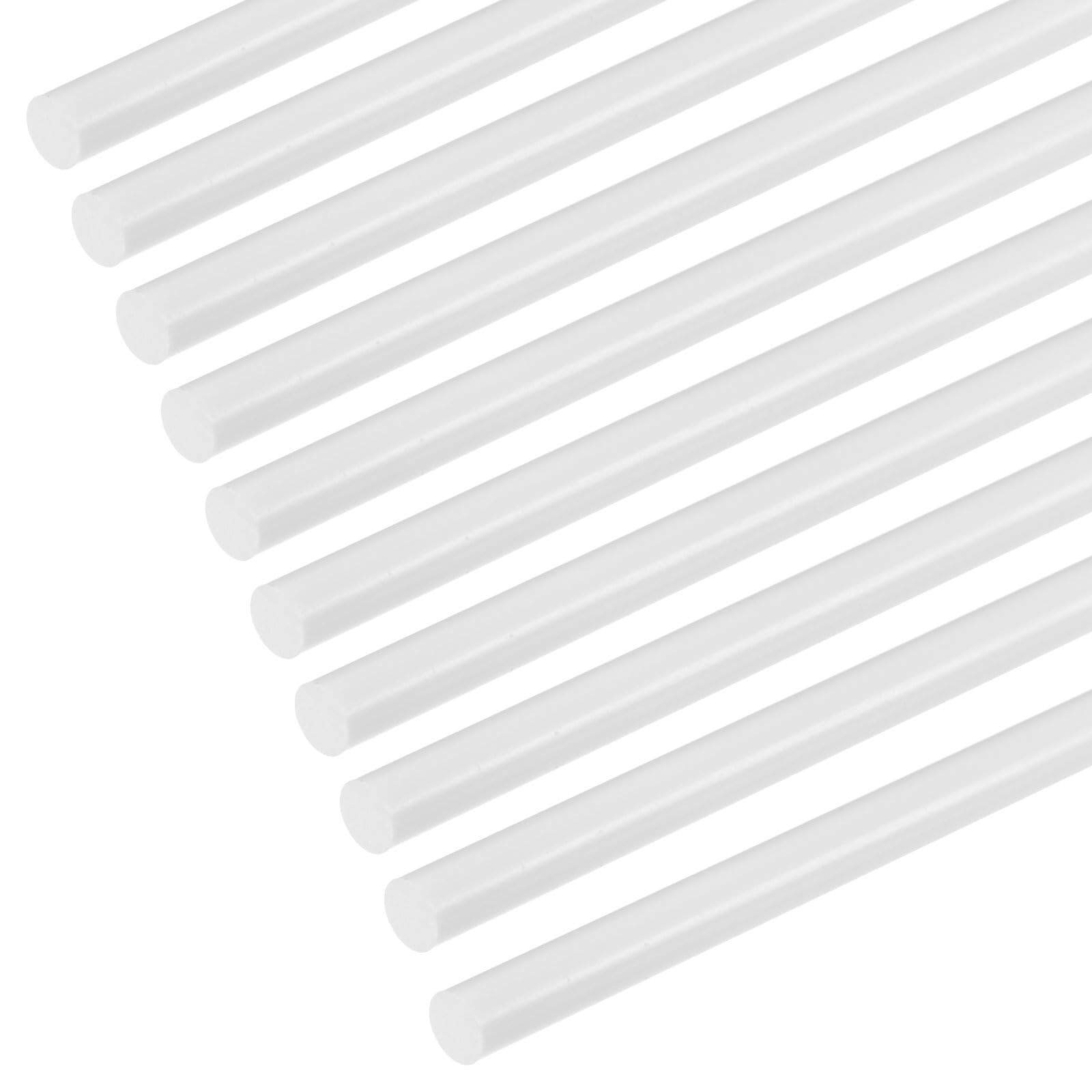 10-Pack Round Plastic Bars Rods, 6mm x 250mm ABS Smooth Plastic Tube Rod for …