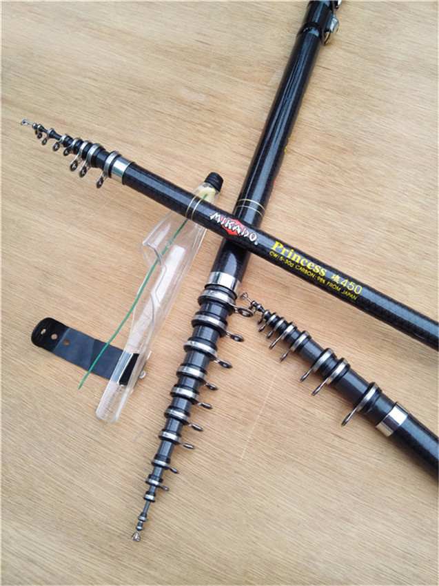 Portable Carbon Fiber Superhard Telescopic Rock Fishing Rod Pole Tackle3.6m-7.2m