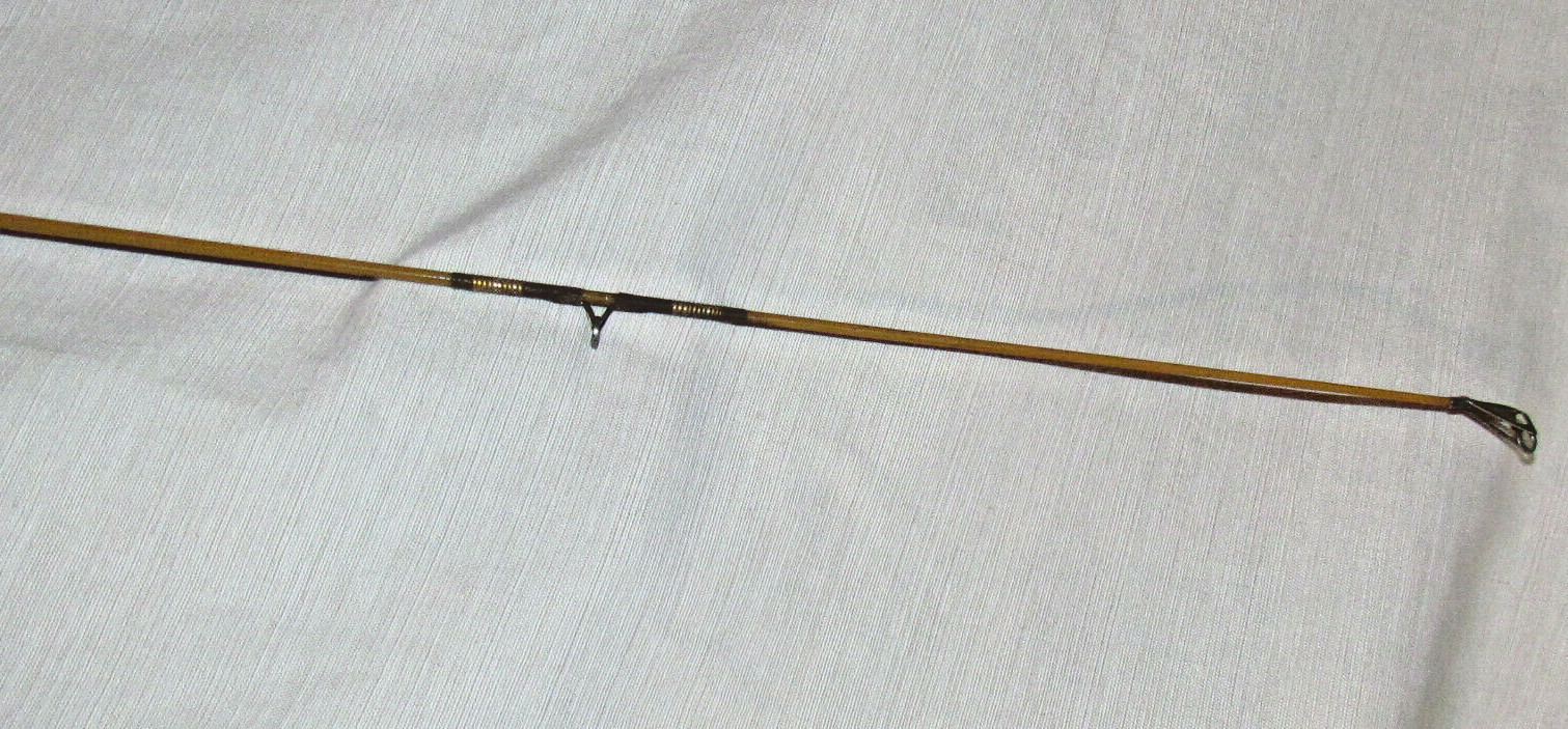 The ANGLER Rod Casting Fiberglass 6ft Pole 2Pc Cork Handle /USA Made/ Vintage GC