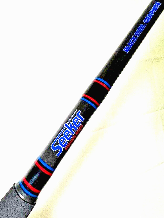 Seeker G 6465XH 6 1/2” Black Steel Graphite 40-80Lb Jig And Bait Fishing Rod USA