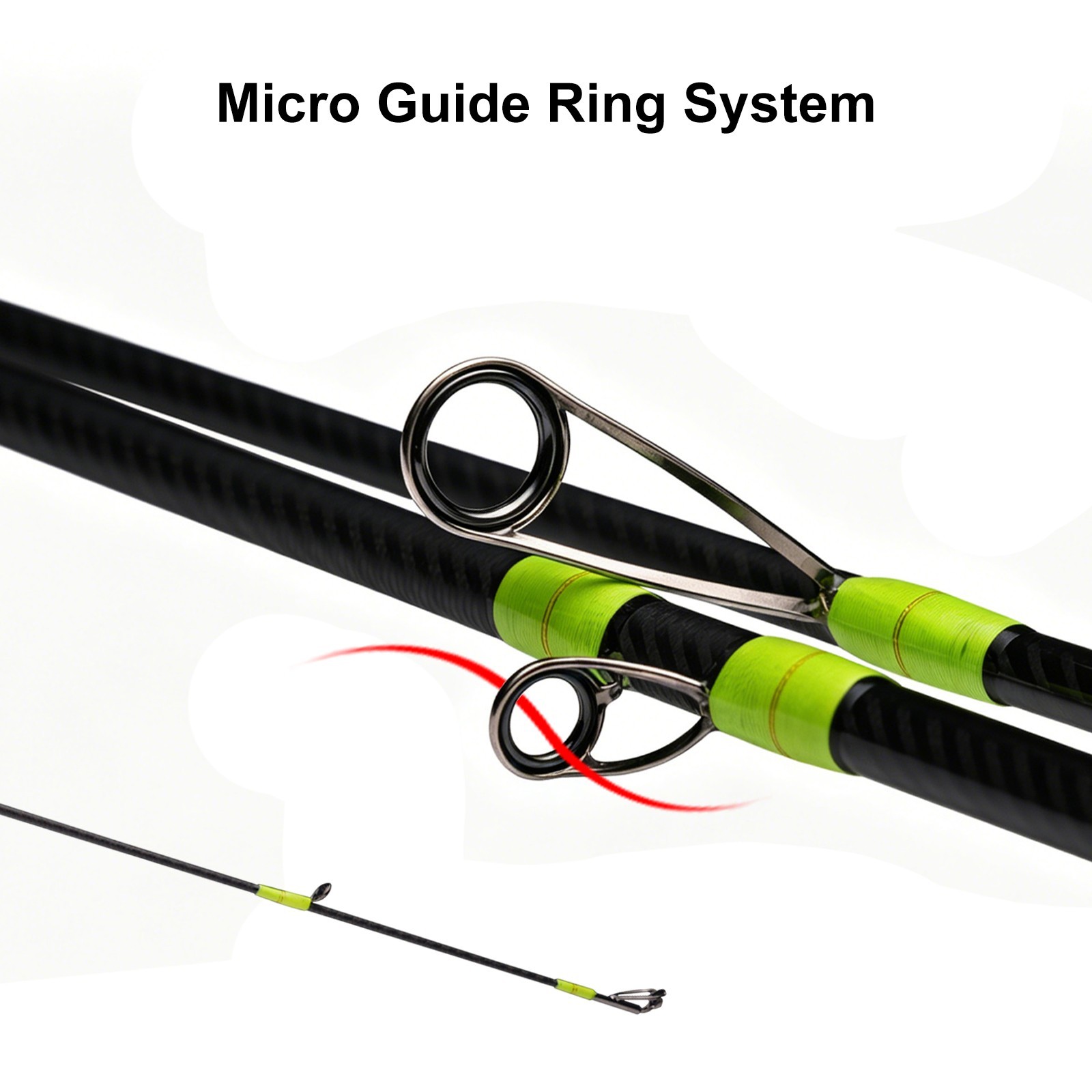 SHARP Fishing Rod Cast/Spin 2-Piece 6’6″-6’11”