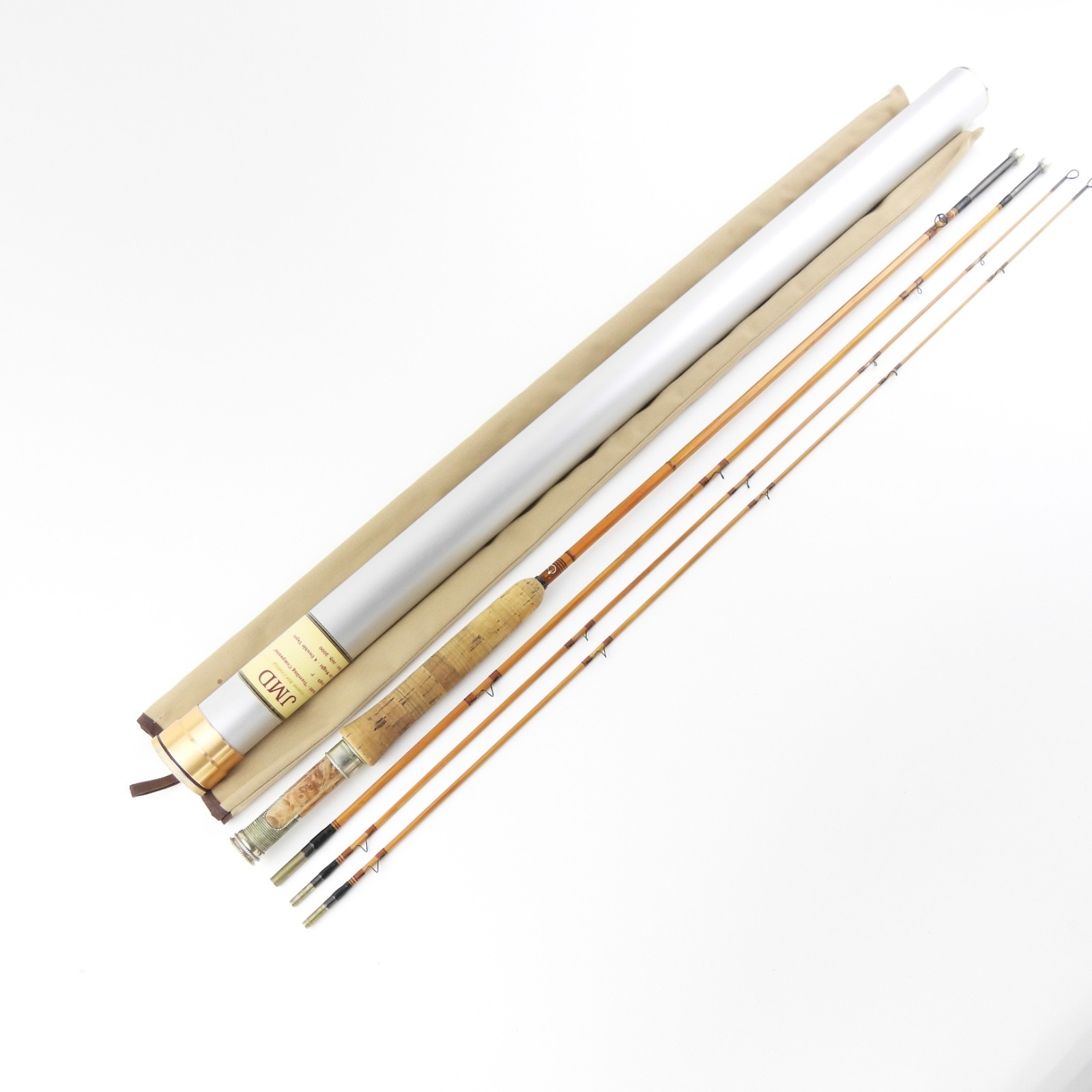 Jon M. Dann “Traveling Companion” Bamboo Fly Rod. 7’. 4wt. W/ Tube & Sock.