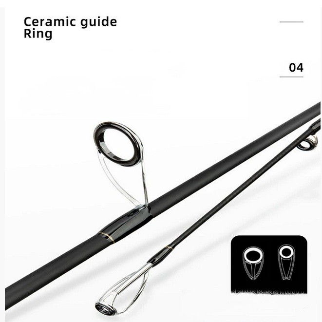 Portable Fishing Rod Spinning Rod 4 Sections Carbon Casting Rod Lure Fast Pole
