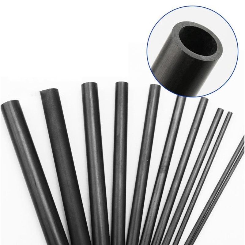 Pack of 3 Hollow Carbon Tube for Multiple Fishing Rod Repairs and Upgrades