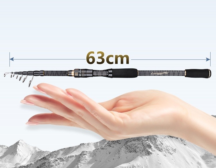 Telescopic Fishing Rod Carbon Fiber Travel High Sensitive Rods Fast Action Pole