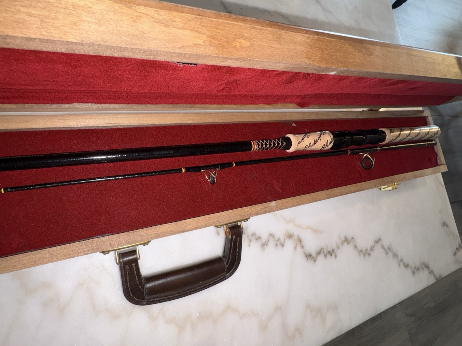 Shakespeare Ugly Stik 10th Anniversary Commemorative Fishing Rod w/ Wooden Case