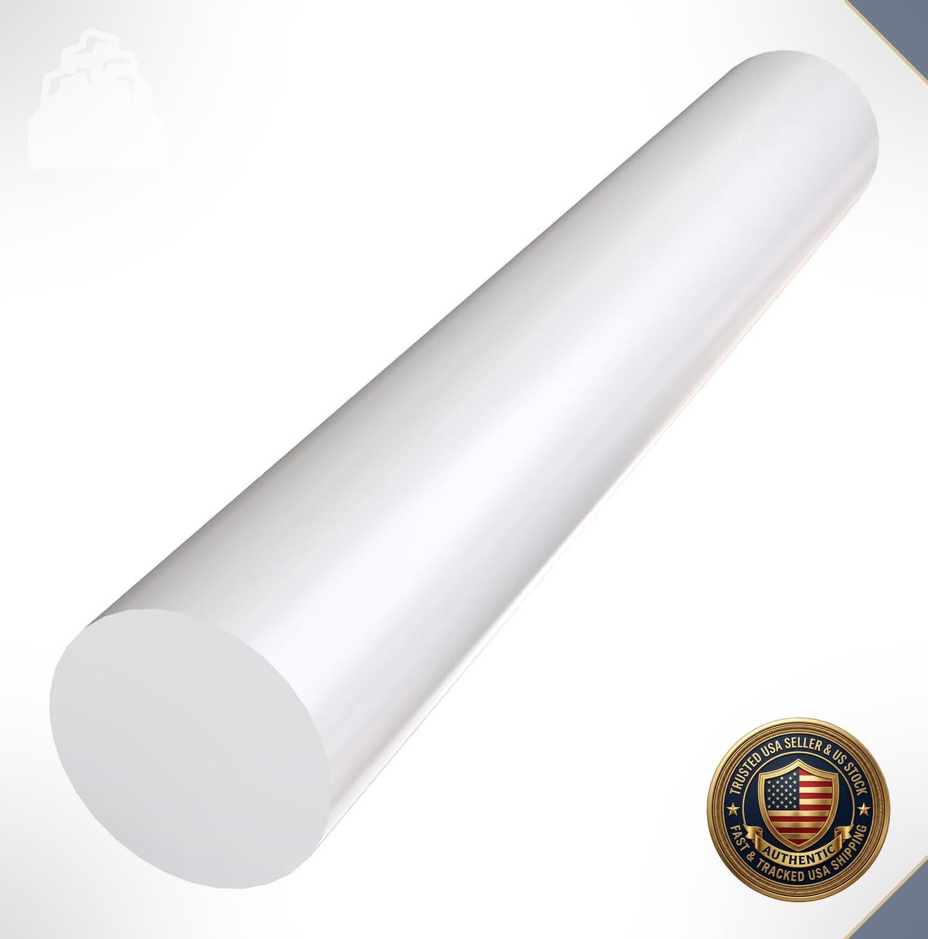 Round Acetal Copolymer Rod 2×13 Inch POM Machinable Wear-Resistant
