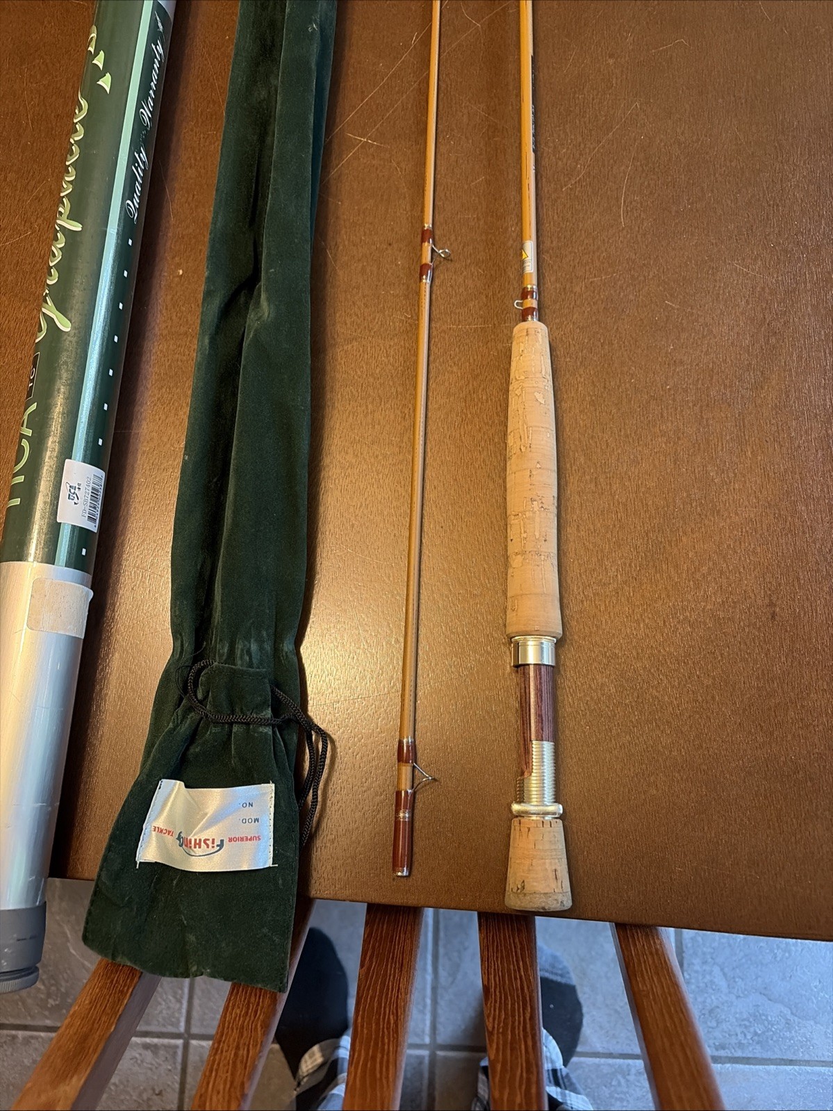 Tica TC3 Fly Rod Graphite 9Ft #7 #8 Vintage With tube and sock
