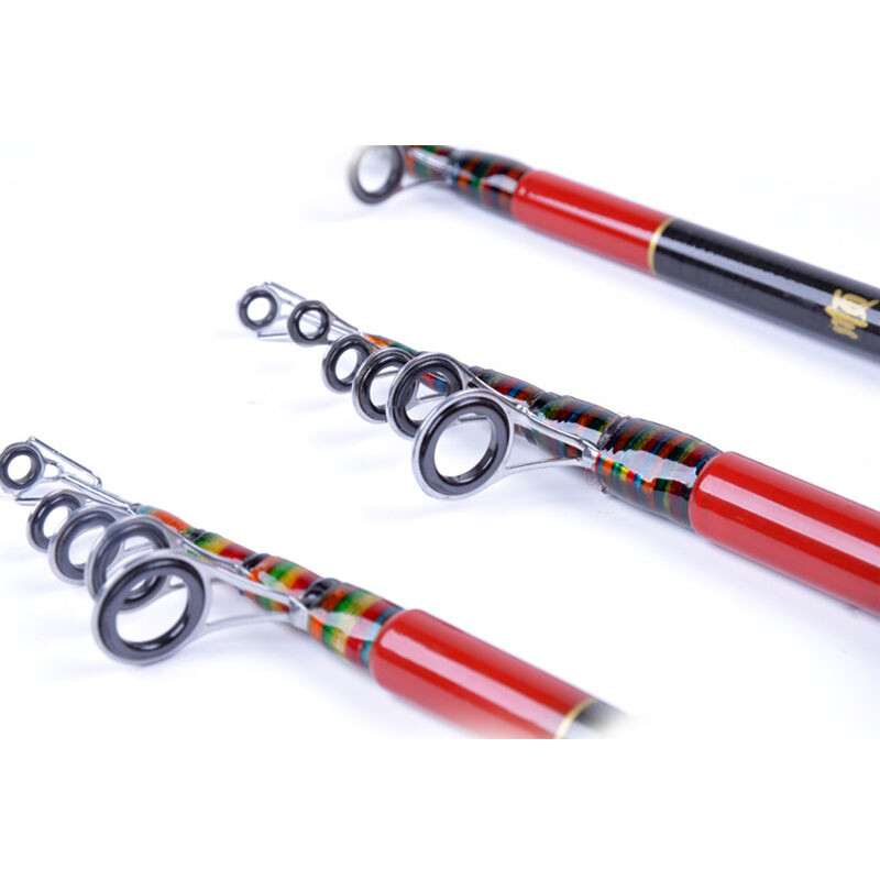 Carbon Fiber Telescopic Fishing Rod Travel Rod for Fishing Beginner and Angler