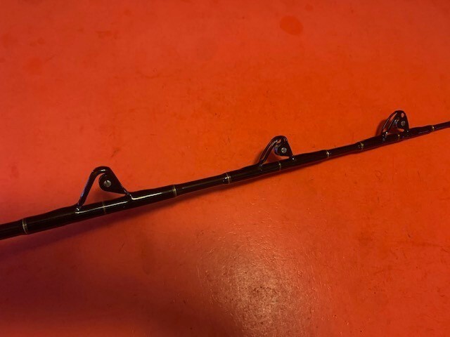 CUSTOM BUILT CALSTAR 6460H 6 FOOT 30 TO 80 POUND RATED FISHING ROD AFTCO ROLLER