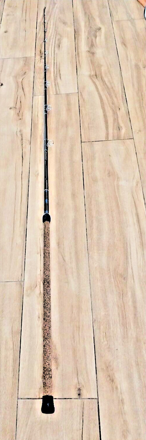 NEW CUSTOM WRAPPED -8 FT -SEEKER 270-8 CONVENTIONAL SALWATER ROD, CORK HANDLE