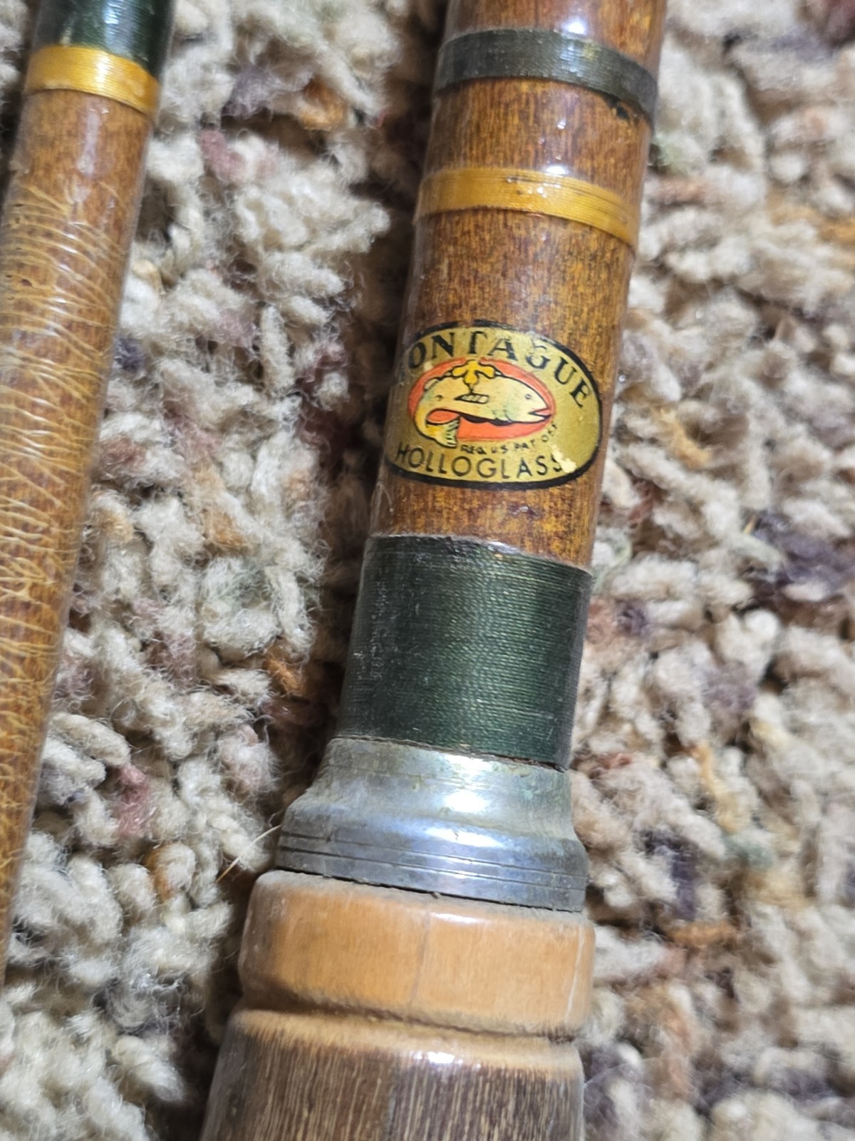 7 Vintage Fiberglass Bamboo Saltwater Freshwater Rods Eagle Claw Motague “As Is”