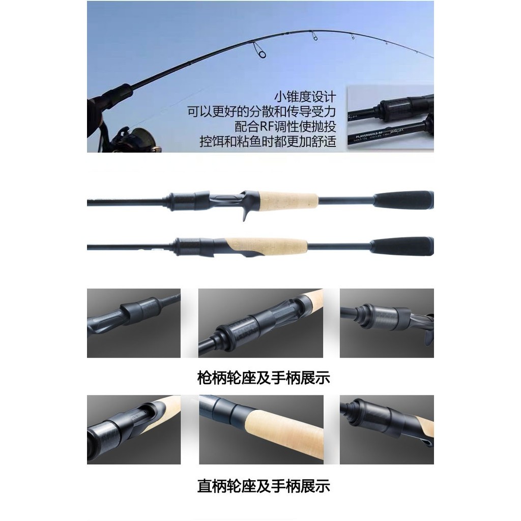LAKEPATROL 7ft MH Spinning Rod Fuji Guide Cork Handle 6-18lb Freshwater Fishing