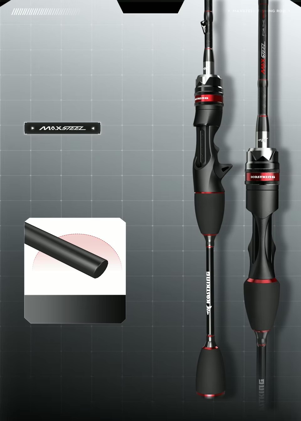 KASTKING MAXSTEEL Fishing Rod Sea Saltwater Freshwater Fishing Rods Cast & Spin
