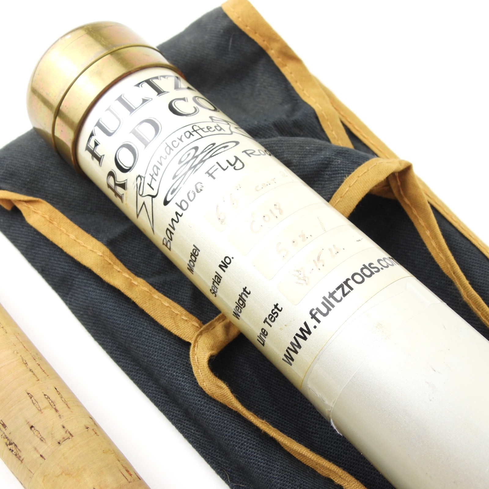 Fultz Rod Co. Bamboo Casting Fishing Rod. 6’ 6”. 5oz. W/ Tube & Sock.