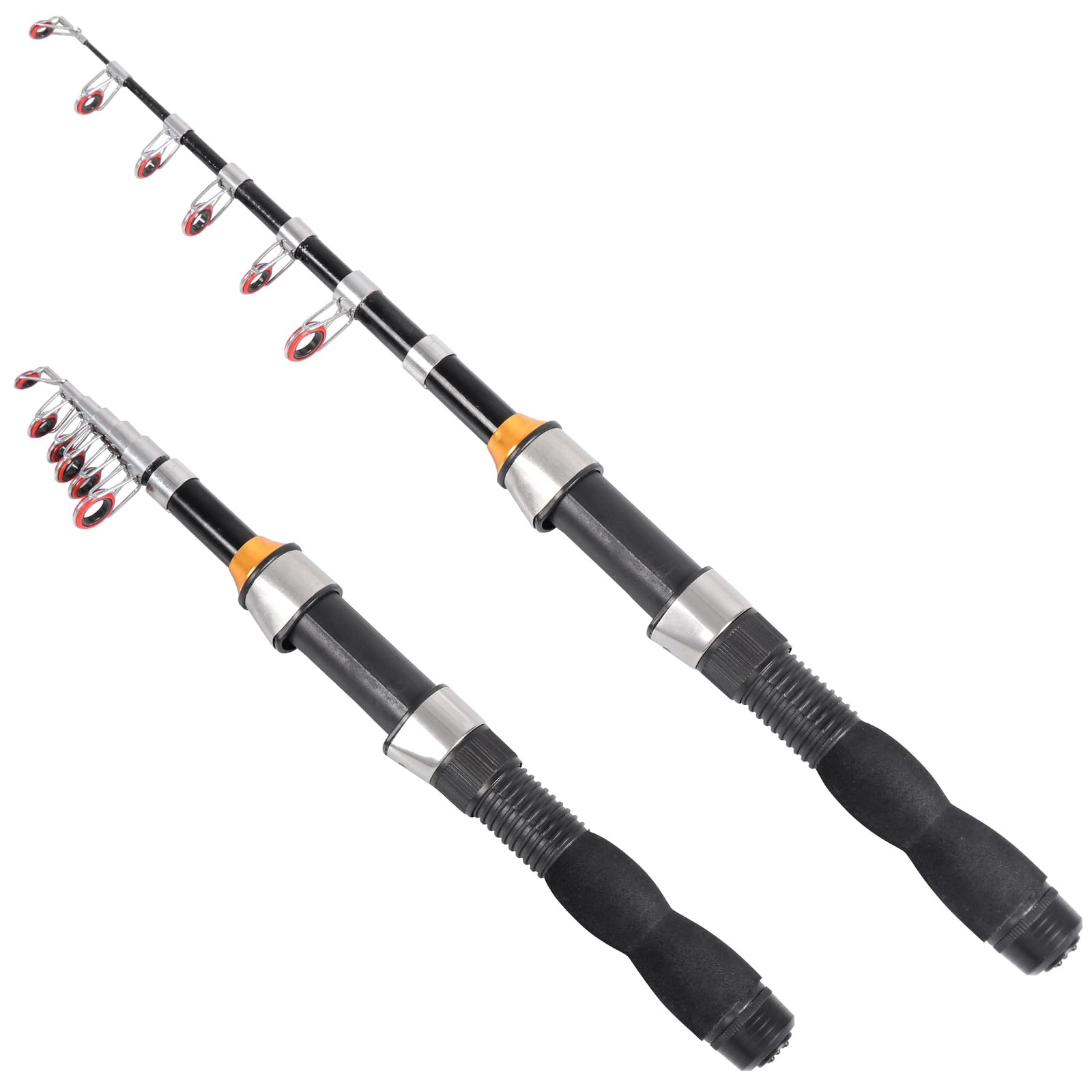 Telescopic Collapsible Extendable Fishing Rod for Saltwater Full Extend 4.9 Feet