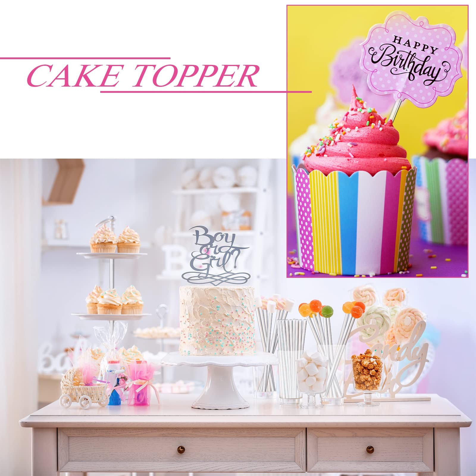 60 PCS Clear Acrylic Round Rods 12 Inch Dowel Sticks 0.25 Inch Dia Cake Topper
