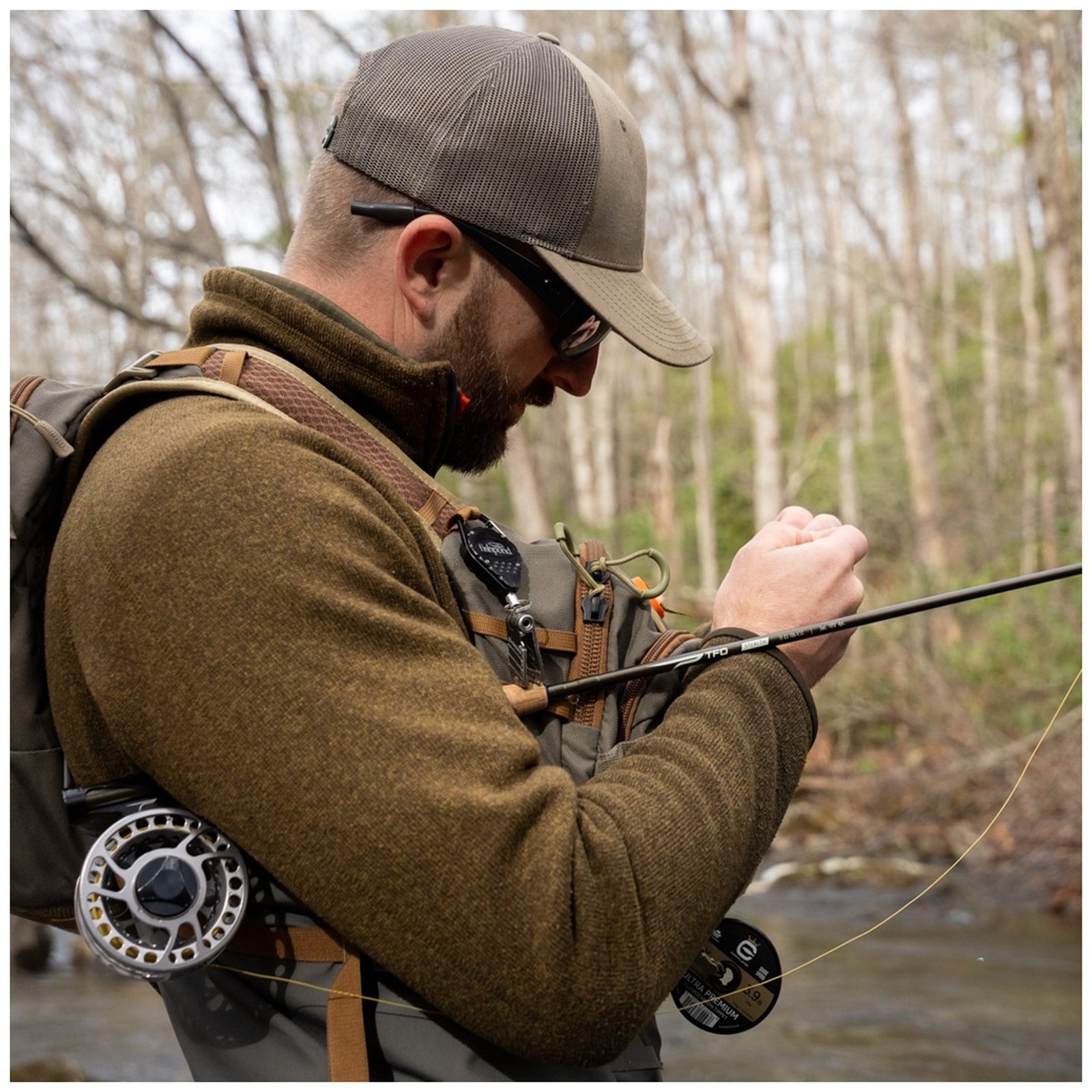 TFO Stealth 10ft 2wt 4-Piece Fly Rod with Case (TF-02-10-4-ST)