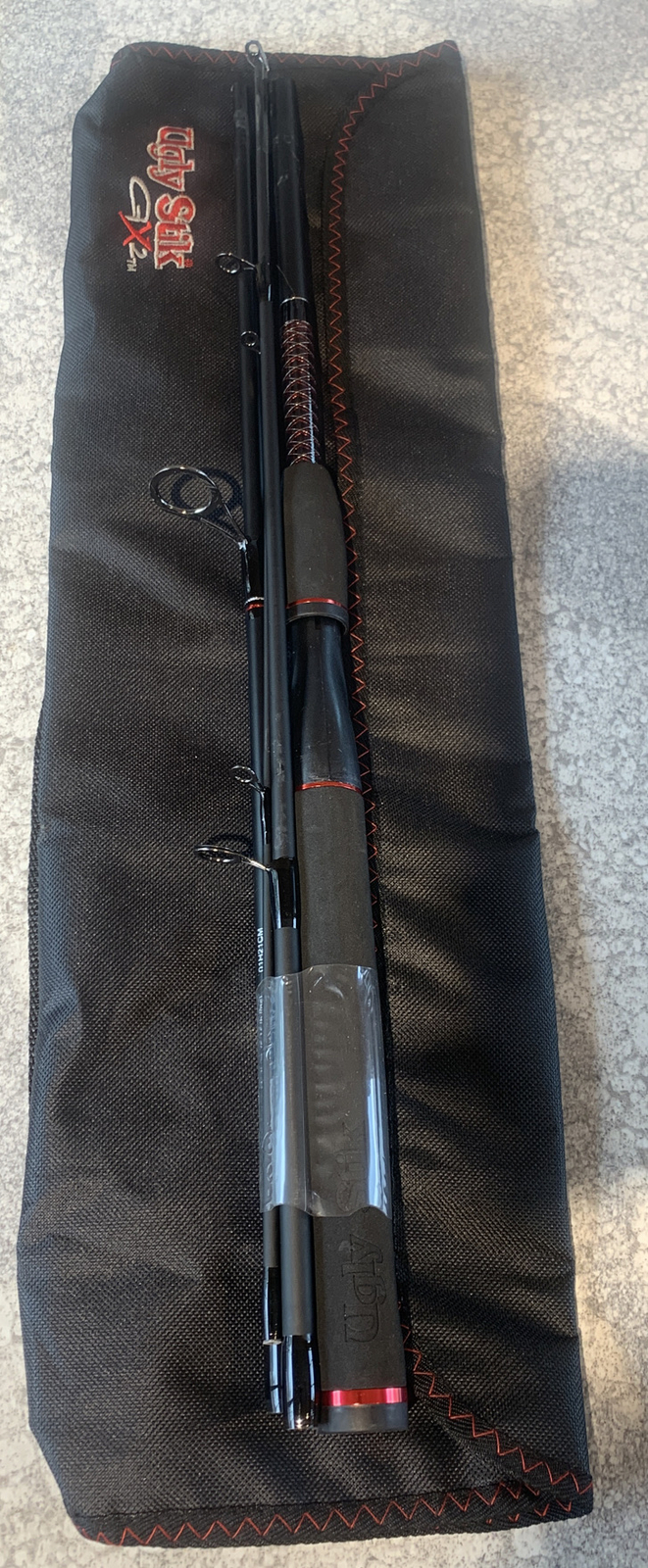 Ugly Stik GX2 4-Piece 6’6” Medium Spinning Pack Rod W/ Cloth Shoulder Carry Bag
