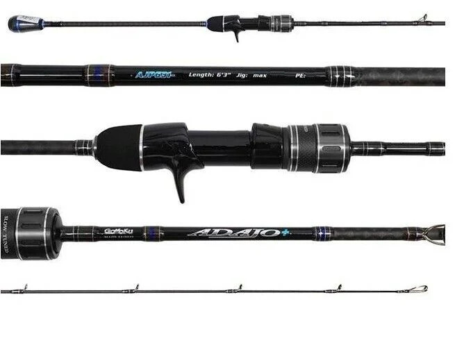 Storm Gomoku ADAJO + 6’3″ 1 Piece PE 2 – APS631-2 Spin Slow Fall Jigging Rod Red