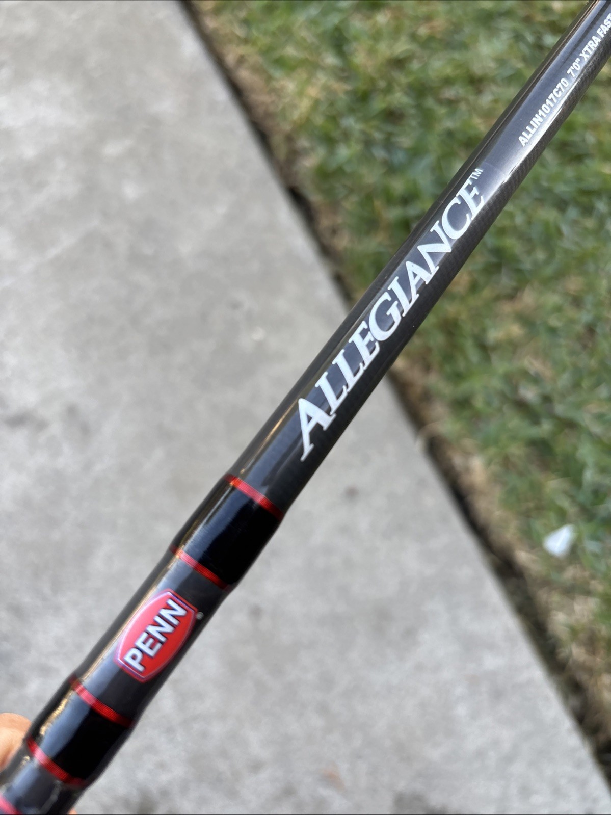 Penn Allegiance ALLIN1017C70 7′ 1 Piece Casting Fishing Rod Xtra Fast Action EUC