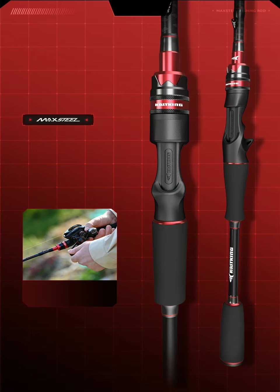 KASTKING MAXSTEEL Fishing Rod Sea Saltwater Freshwater Fishing Rods Cast & Spin