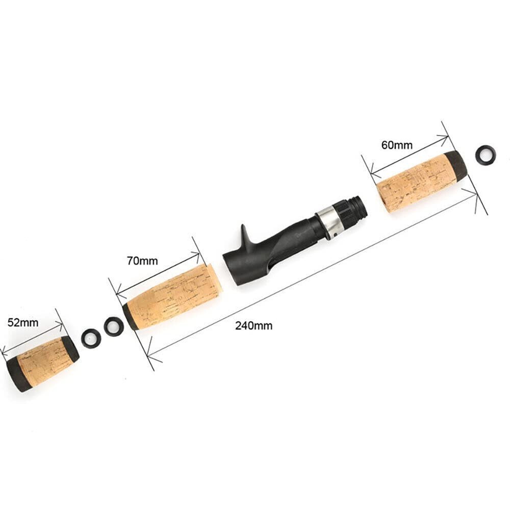 TEAMWILL 1 Set Composite Cork Spinning Fishing Rod Handle Split Handle Grips …