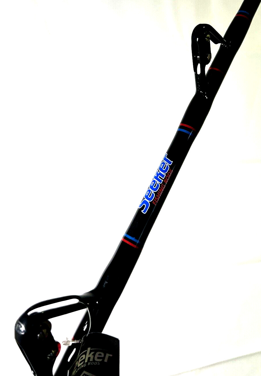 Seeker G 6463XXH-6 1/4 AR Black Steel Graphite 80-100Lb Roller G Fishing Rod USA