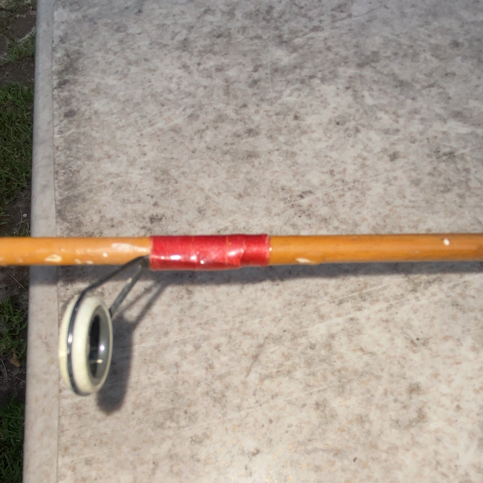 Herters103-He 6’7” Spinning Rod Fiberglass 2pc Cork Handle Brown/Red