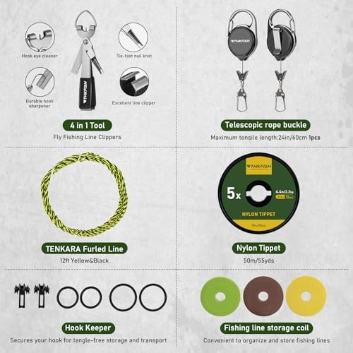 Tenkara Fly Fishing Rod Kit 8.7ft/10.6ft/11.6ft – Carbon Fiber Telescopic Combo