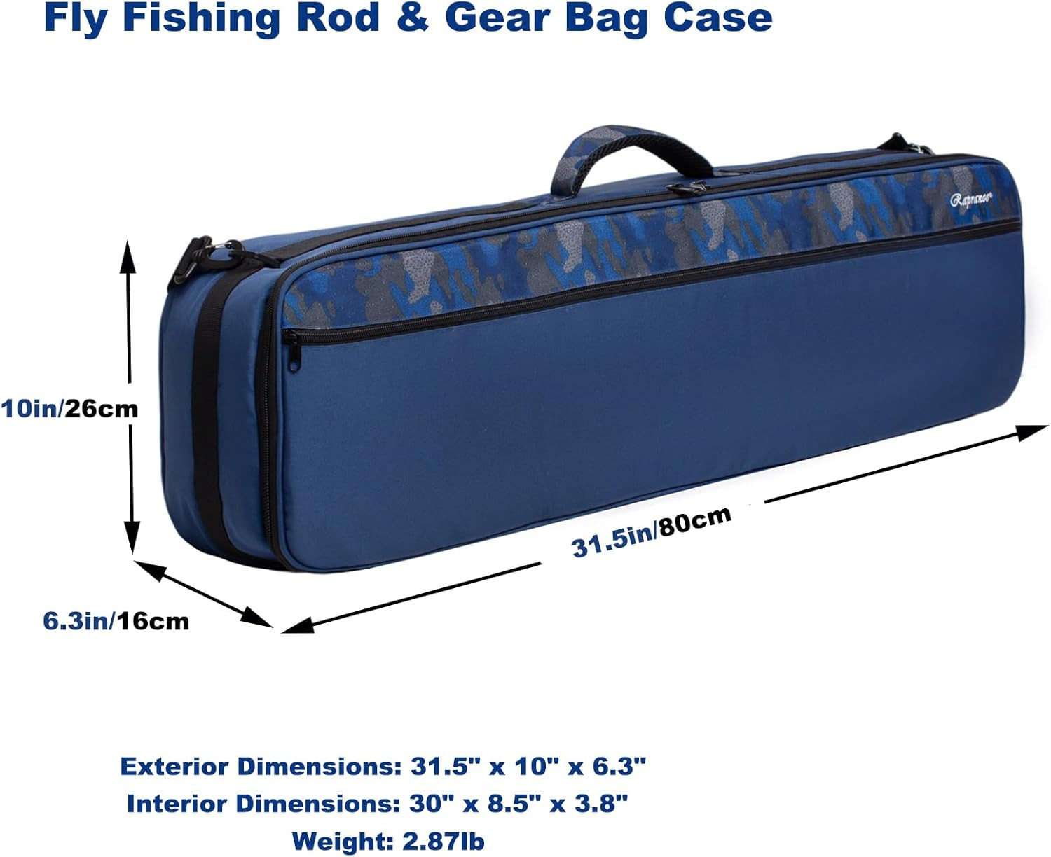 Fly Fishing Rod & Gear Case, Protection Storage Carry-On Gear Bag