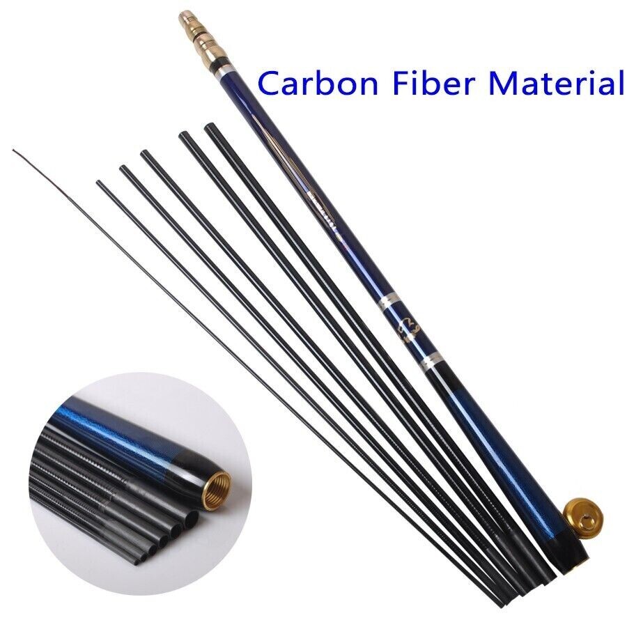 3.6-6.3M Carbon Fiber Four Positioning Fishing Rods Telescopic Stream Feeder Rod